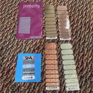 BRAND NEW Jamberry Elegant Nail Wrap Collection - Black, Gold, Brown, Blue